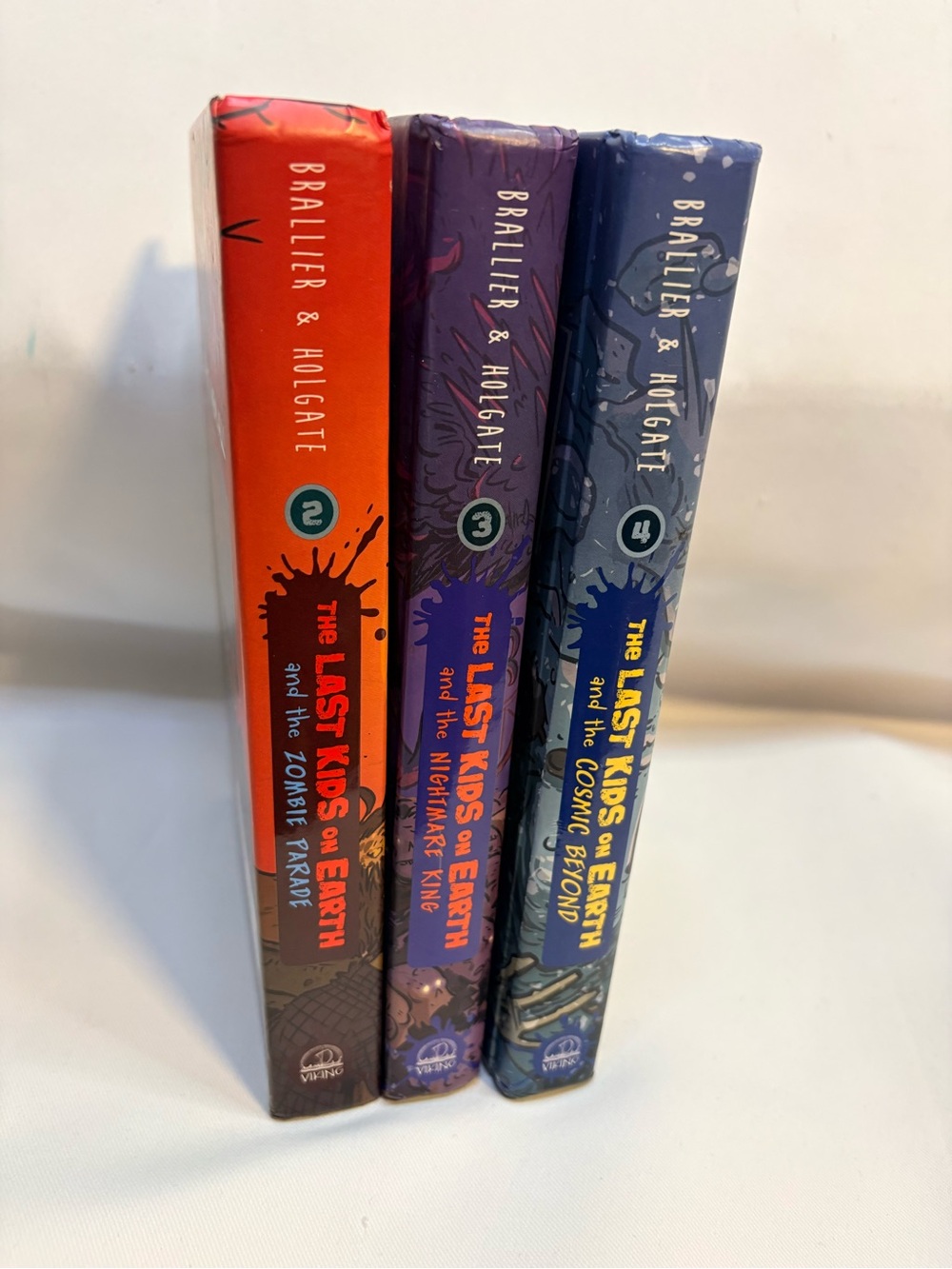 The Last Kids on Earth Book Set Vol. 2-4 - Orange, Purple, Blue Spines used